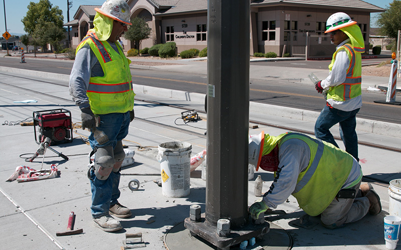 Light rail construction photo