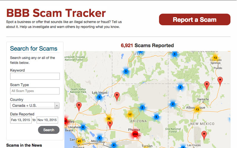 The Better Business Bureau says its latest tool, the Scam Tracker, helps people spot scams across the state. (Photo by Jacqueline Padilla/Cronkite News)