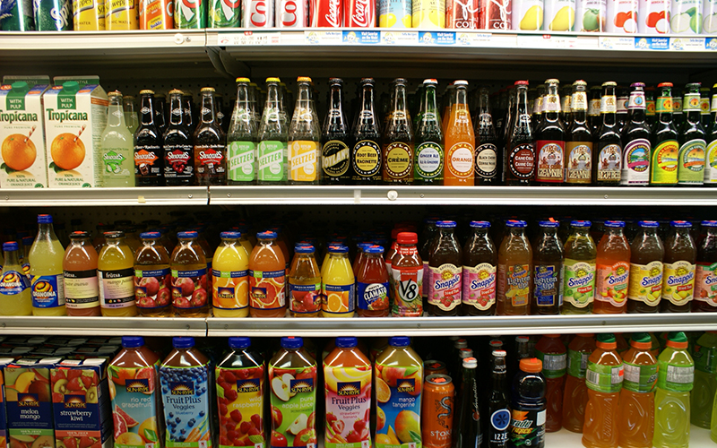 soda on shelves