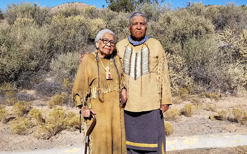 Dorothy WhiteHorse DeLaune and Gary Tsoodle