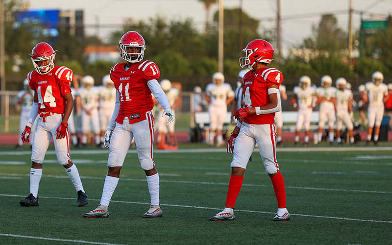 Despite beginning his football career in eighth grade, Brophy freshman receiver Daylen Sharper has earned a scholarship from the University of Oregon. (Photo by Mary Grace Grabill/Cronkite News)