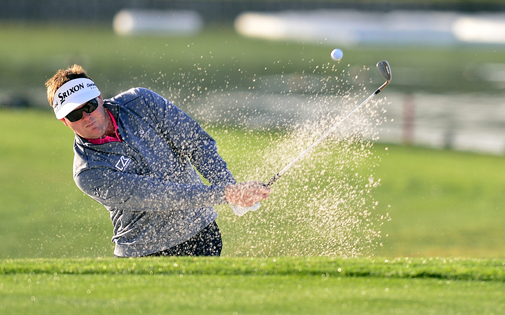 Charlie Beljan aims to avoid the bunkers Monday in the WM Phoenix Open qualifier. (Photo by Jared C. Tilton/Getty Images)