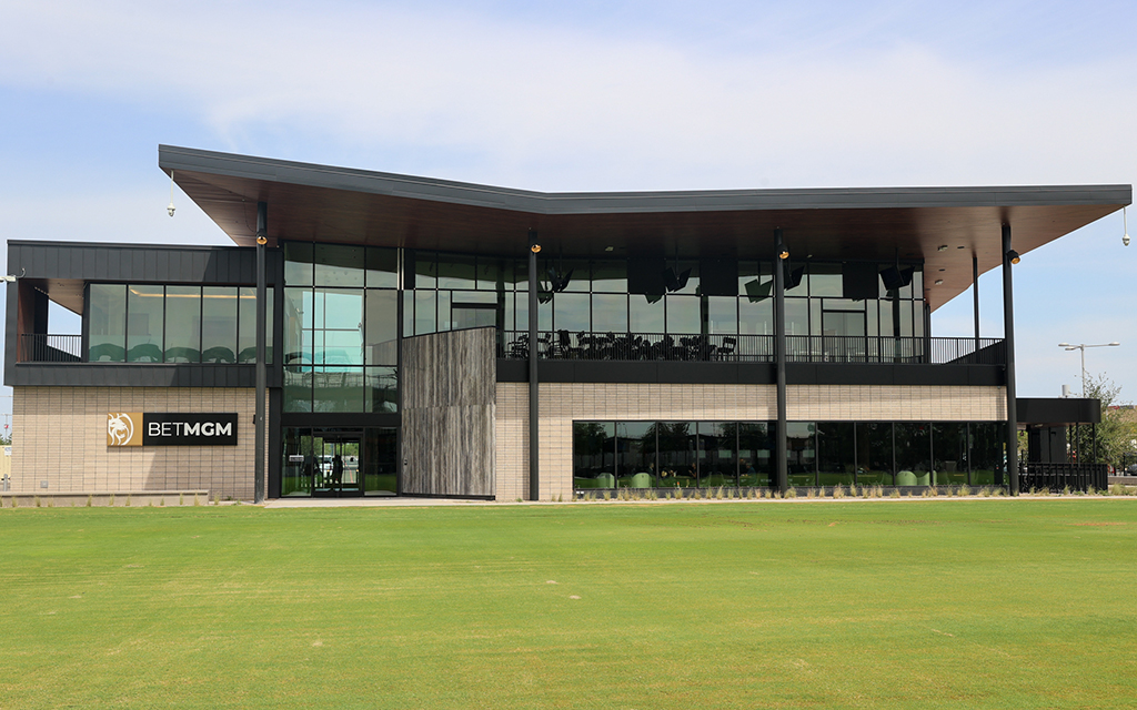 BetMGM opened a sportsbook at State Farm Stadium in September, the first one to open in an NFL stadium. The venue, which brought in $2 million in revenue in October, expects record numbers for the upcoming Super Bowl. (File photo by Austin Ford/Cronkite News)