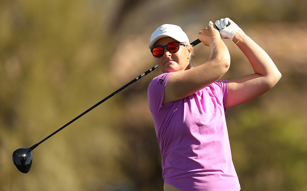 Former ASU golfer Anna Nordqvist finished the first round of the LPGA Drive On Championship at Superstition Mountain with a 1-under 71. (Photo by Meg Oliphant/Getty Images)