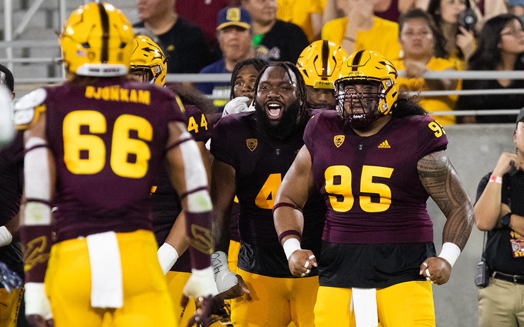 ASU defensive lineman Nesta Jade Silvera served as the vocal leader during a 3-9 season in 2022. "He's all business,” said ASU assistant defensive line coach Robert Rodriguez. (Photo by Zac BonDurant/Icon Sportswire via Getty Images)