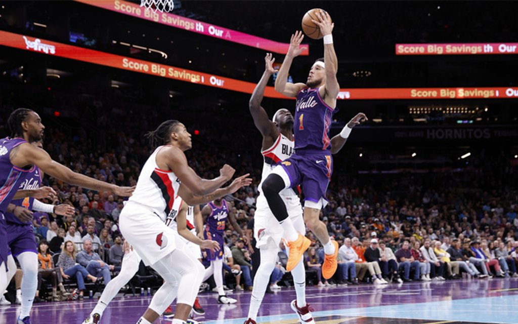 Booker with the lay-up