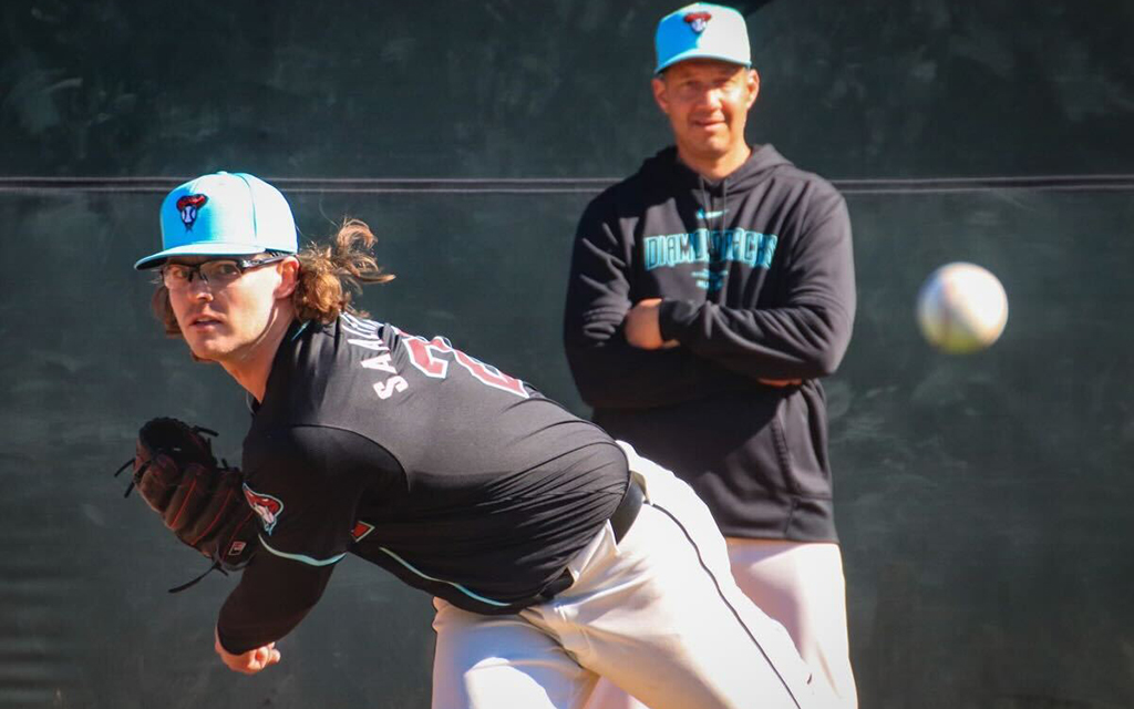 Arizona Diamondbacks pitcher Andrew Saalfrank was suspended for one year Tuesday for betting on sports. (Photo courtesy of Alex Weiner/Arizona Sports)