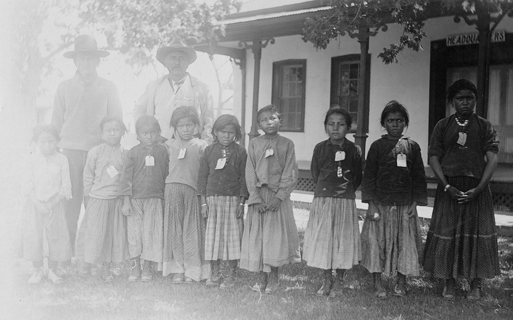 Navajo Girls brought to a boarding school from Keams Canyon. Photo dated June 19, 1923. (Photo courtesy of Fort Apache Central Classified Files, Records of the Bureau of Indian Affairs, National Archives)