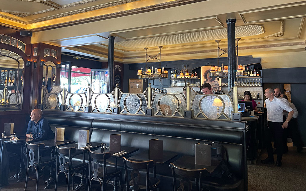 The Paris Olympics have not been beneficial to many city restaurants, but Le Sarah Bernhardt cafe has persevered despite closure. (Photo by Doyal D'angelo/Courtesy of Cronkite News)